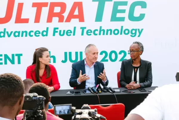 Jean-Christian Bergeron, the CEO of Rubis in East Africa, speaking at the Ultra Tec Advanced Fuel technology launch