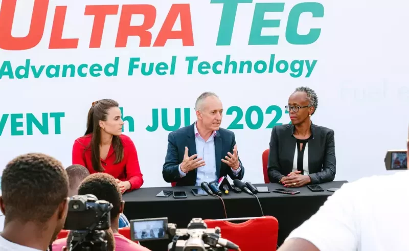 Jean-Christian Bergeron, the CEO of Rubis in East Africa, speaking at the Ultra Tec Advanced Fuel technology launch